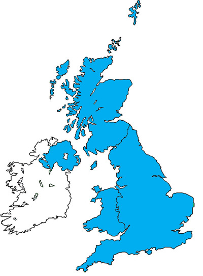 2018 Uk And Ireland Road Map No Indicators City Names Map Of Great Britain Map Of Britain British Isles Map