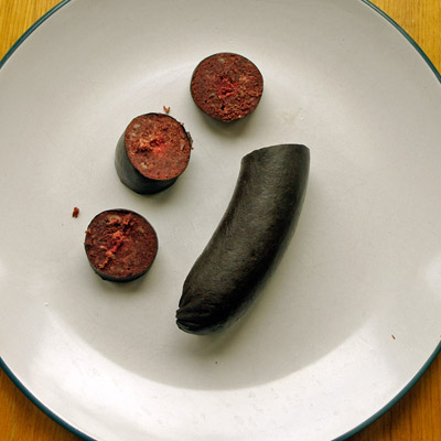 Uncooked black pudding