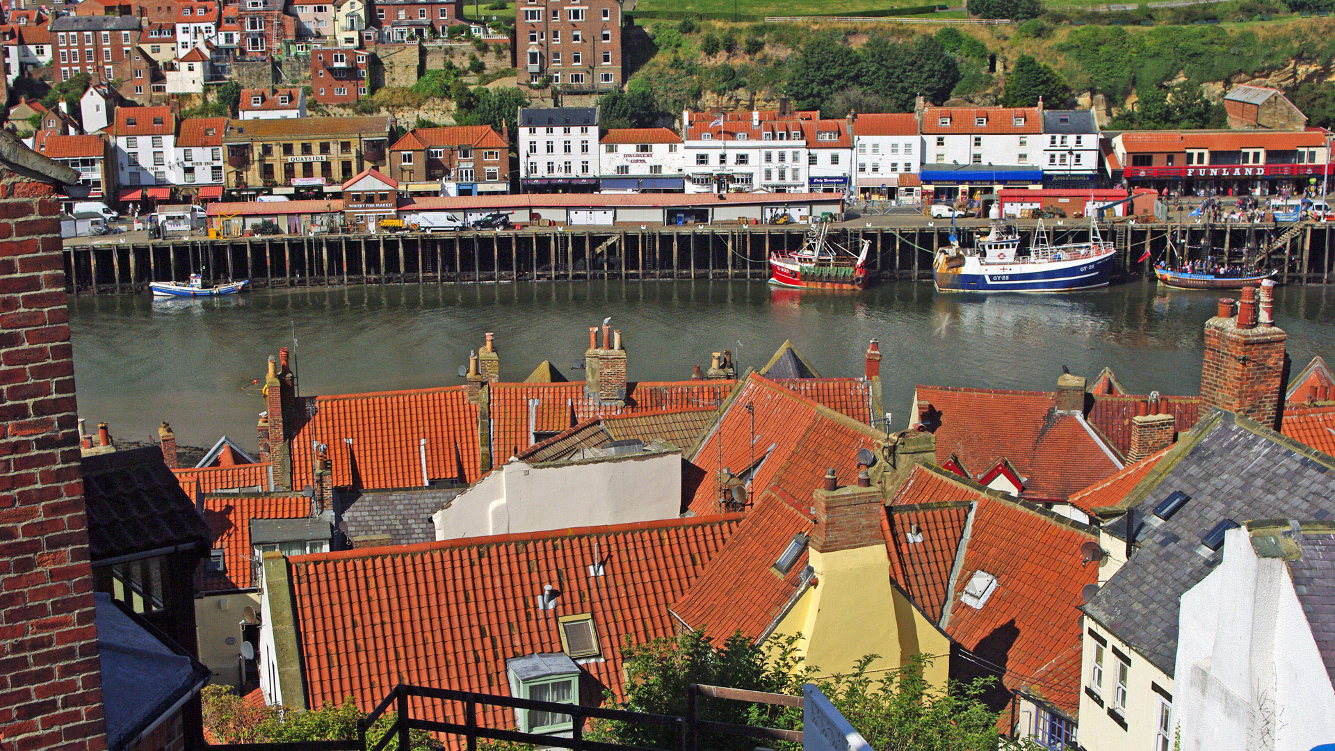whitby Whitby harbour seen from 199 steps