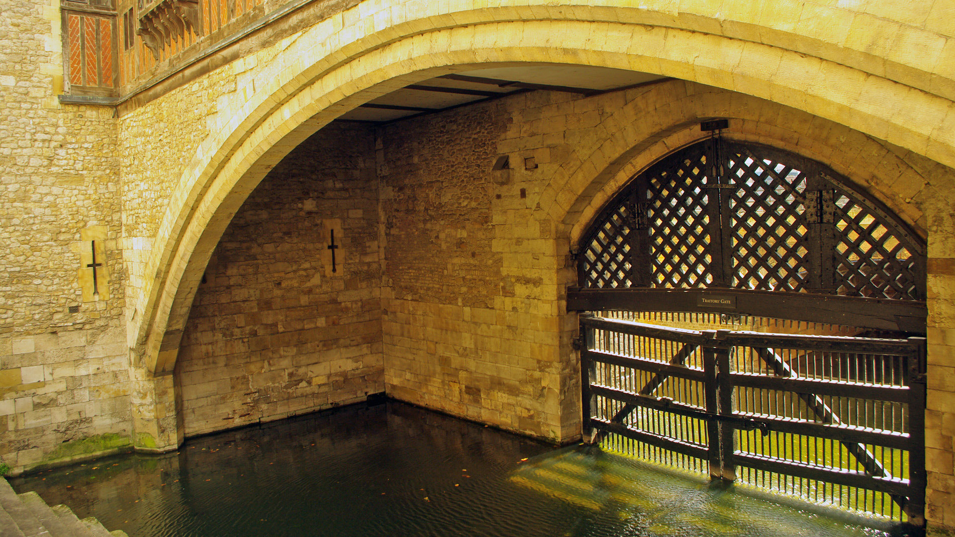 Tower London Traitors Gate entranceRiver Thames Water Gate
