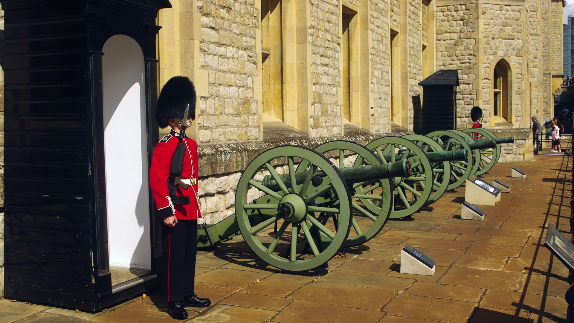 A guard at the Waterloo Barracks - Tower of London
