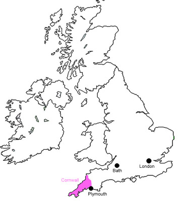 where is cornwall, England